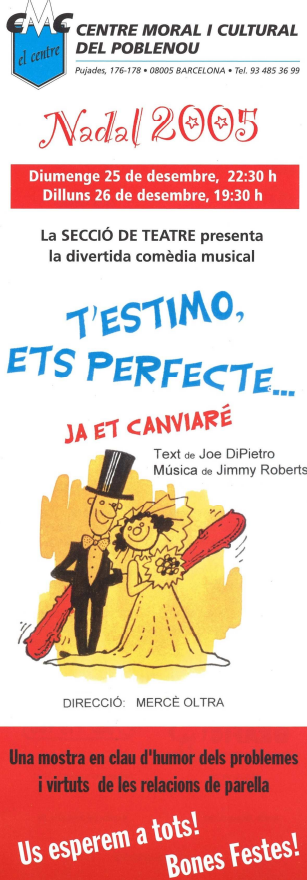TESTIMO ETS PERFECTE JA ET CANVIARE POBLENOU