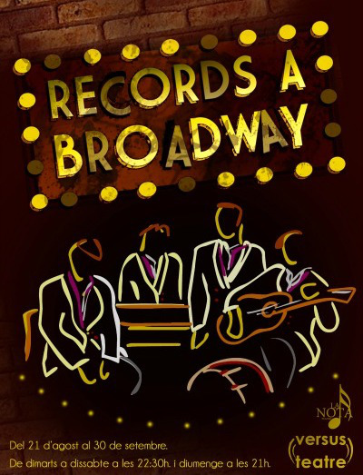 cartell records a broadway vertical dibuixat 000