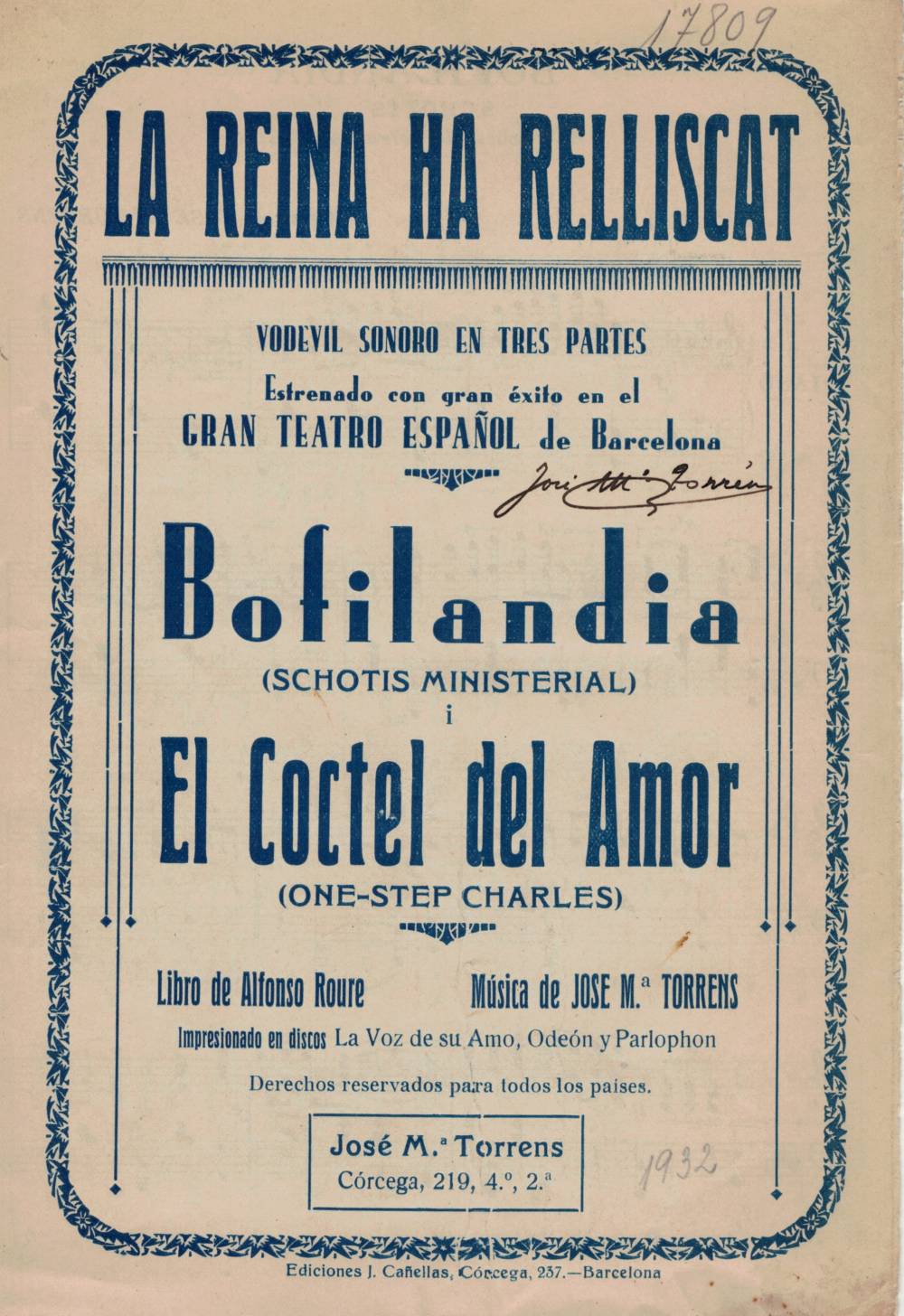 La reina ha relliscat partitura 2